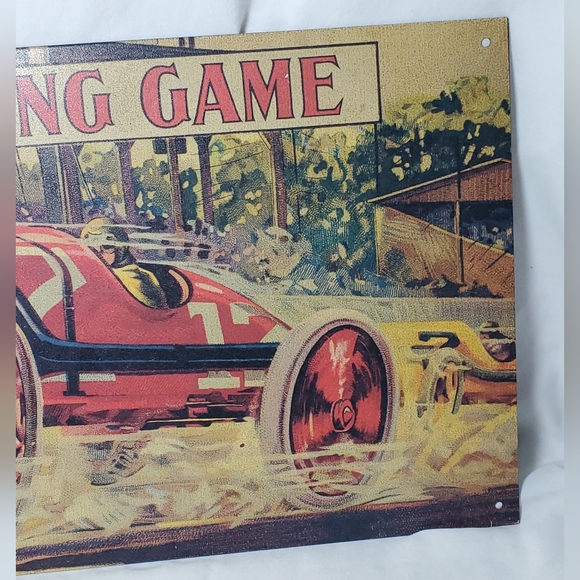 Auto Racing Game Vintage 1995 Retro Car Metal Sign Desperate Enterprises RARE - Picture 3 of 6
